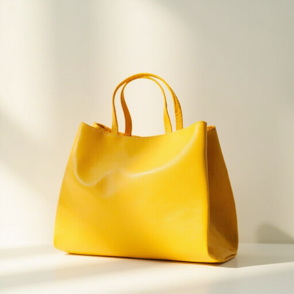 Sac à Main en Cuir Végétal – Jaune Mangue